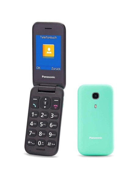 Panasonic KX-TU400 MÃ³vil para mayores con BotÃ³n SOS Turquesa