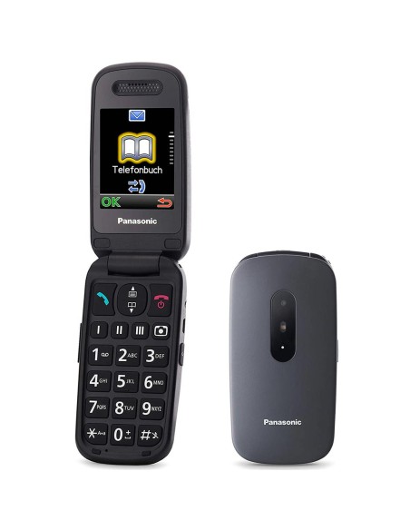 Panasonic KX-TU446 TelÃ©fono para mayores con botÃ³n SOS Negro