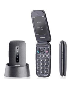 Panasonic KX-TU550EXB MÃ³vil Senior con Base 4G Negro