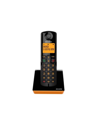 Alcatel S280 SOLO ORANGE TelÃ©fono DECT Identificador de llamadas Negro, Naranja