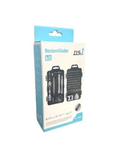 SET DESTORNILLADOR 115 EN 1 CON ESTUCHE DE TRANSPORTE