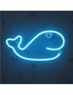 LAMPARA DECORATIVA NEON LED WHALE BLUE FOREVER 2