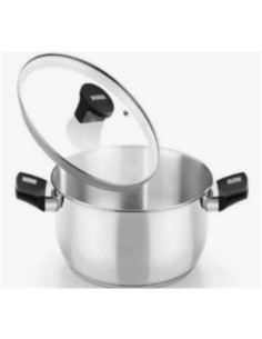 CACEROLA ACERO INOX CON TAPA VIDRIO 26CM ELITE MONIX