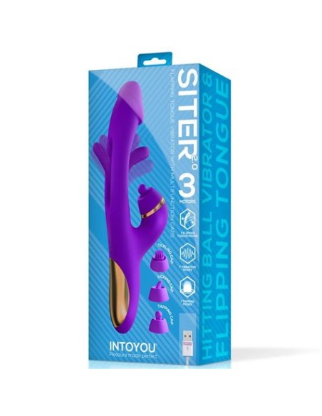 VIBRADOR CON LENGUA Y CABEZALES INTERCAMBIABLES SITER 2.0 INTOYOU