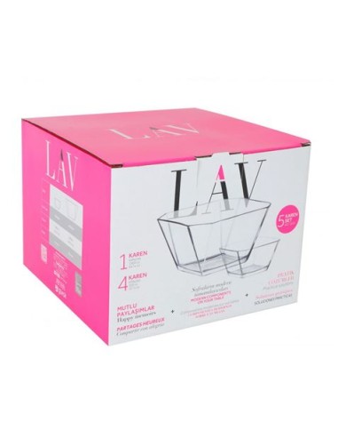 PACK 4 BOL VIDRIO 300CC + ENSALADERA 1900CC LAV