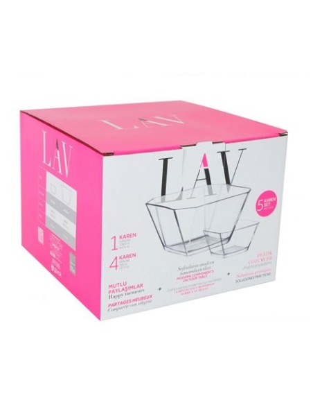 PACK 4 BOL VIDRIO 300CC + ENSALADERA 1900CC LAV