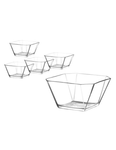 PACK 4 BOL VIDRIO 300CC + ENSALADERA 1900CC LAV