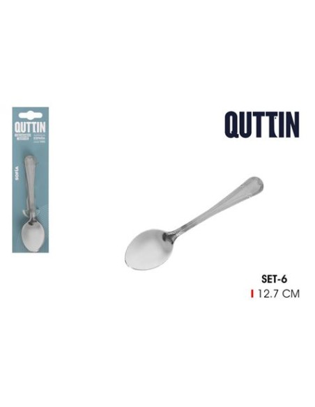 PACK 6 CUCHARAS TE 12.7CM SOFIA QUTTIN