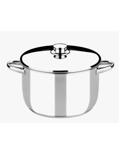 OLLA DE ACERO INOXIDABLE 26CM 8 LITROS OPTIMA CON TAPA ACERO MONIX