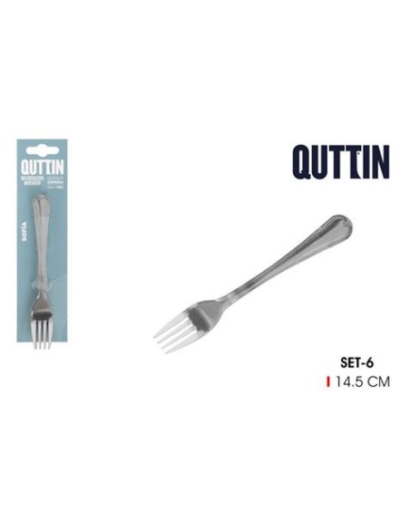 PACK 6 TENEDORES POSTRE 14.5CM SOFIA QUTTIN