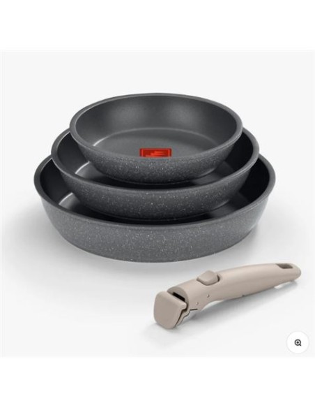 SET 3 SARTENES 20/24/26CM CON MANGO EXTRAIBLE ONE CLICK PIETRA MONIX