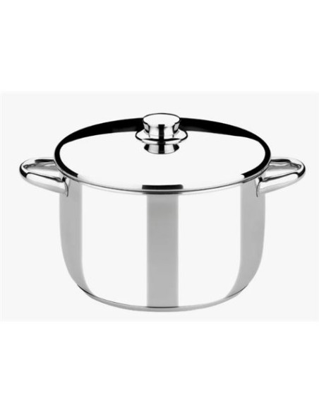 OLLA DE ACERO INOXIDABLE 20CM 4 LITROS OPTIMA CON TAPA ACERO MONIX