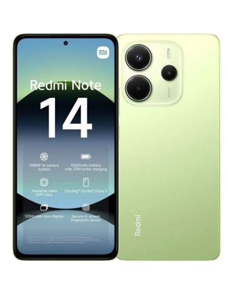 SMARTPHONE REDMI NOTE 14 6.67\" | 8GB | 256GB | VERDE 108MPX XIAOMI