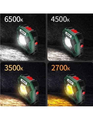 FOCO LED MULTIFUNCIÃ“N RECARGABLE 20W 2000LM LUZ FRIA ELBAT
