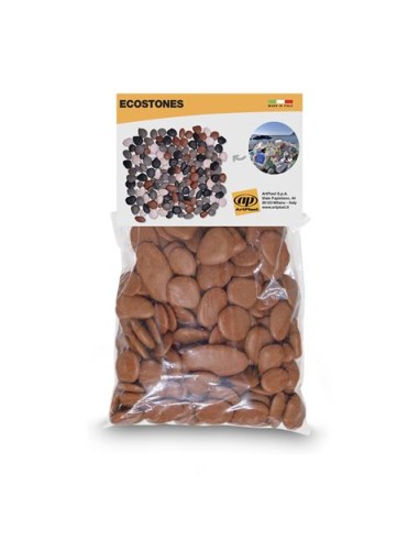 PIEDRAS DECORATIVAS JARDIN EN POLIPROPILENO REGENERADO 1KG TERRACOTA ARTPLA