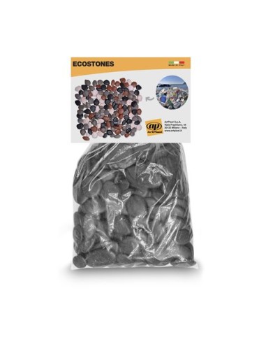 PIEDRAS DECORATIVAS JARDIN EN POLIPROPILENO REGENERADO 1KG ANTRACITA ARTPLA