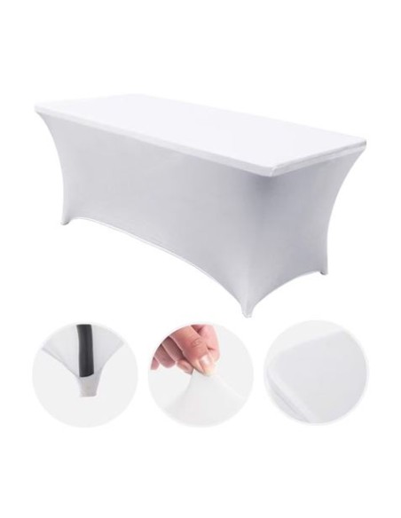 FUNDA PARA MESA DE RESINA 240X74X74CM BLANCA SUNGARDEN