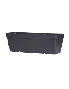 MACETA RECTANGULAR 50CM ANTRACITA CON DEPOSITO DE AGUA ARTPLAST