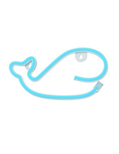 LAMPARA DECORATIVA NEON LED WHALE BLUE FOREVER