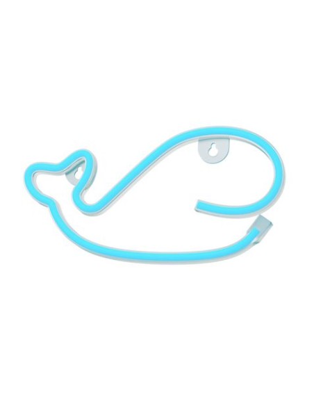 LAMPARA DECORATIVA NEON LED WHALE BLUE FOREVER