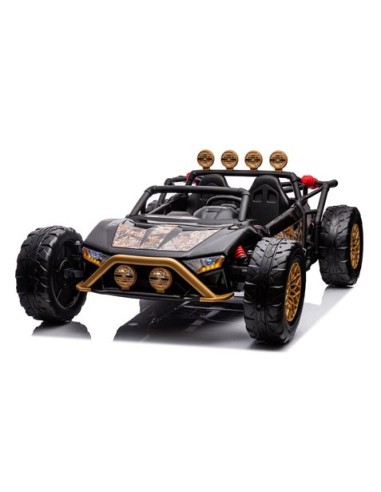 COCHE INFANTIL A BATERIA CON CONTROL REMOTO BUGGY BLACK GOLD