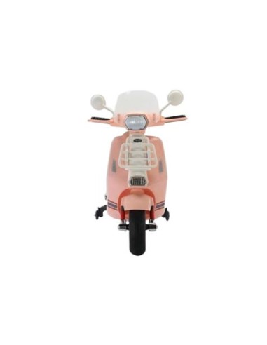 MOTO SCOOTER CLASICO CON RUEDINES ROSA