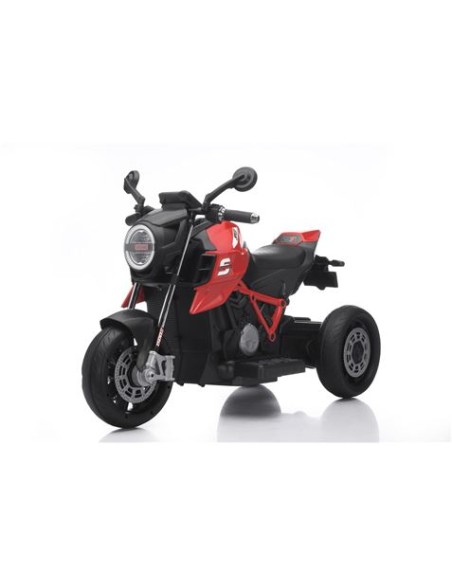 MOTO DEPORTIVA INFANTIL 3 RUEDAS A BATERIA ROJA