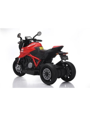 MOTO DEPORTIVA INFANTIL 3 RUEDAS A BATERIA ROJA