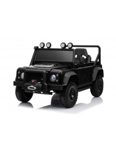 COCHE INFANTIL A BATERIA CON CONTROL REMOTO LAND ROVER DEFENDER NEGRO