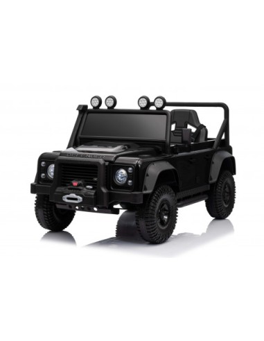 COCHE INFANTIL A BATERIA CON CONTROL REMOTO LAND ROVER DEFENDER NEGRO