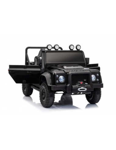 COCHE INFANTIL A BATERIA CON CONTROL REMOTO LAND ROVER DEFENDER NEGRO