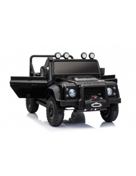 COCHE INFANTIL A BATERIA CON CONTROL REMOTO LAND ROVER DEFENDER NEGRO