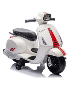 MOTO INFANTIL A BATERIA CON RUEDINES PIAGGIO VESPA BLANCA