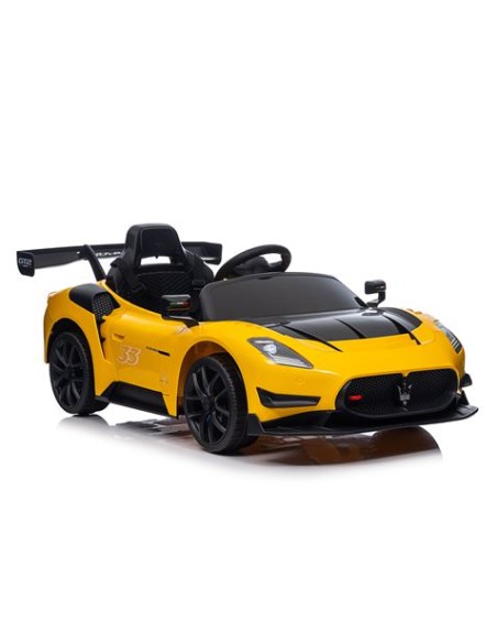 COCHE INFANTIL A BATERIA CON CONTROL REMOTO MASSERATI MC20 GT2 AMARILLO