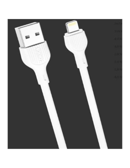 CABLE 2.1A USB A LIGTHNING 2 METROS BLANCO NB200 XO
