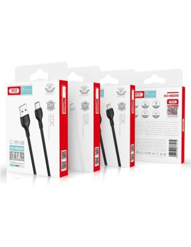 CABLE 2.1A USB A LIGTHNING 2 METROS BLANCO NB200 XO