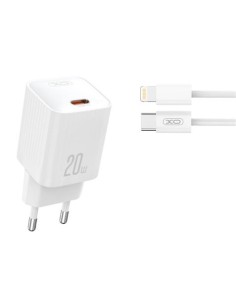 CARGADOR RAPIDO USB-C 20W CON CABLE LIGHHTNING L146 BLANCO XO