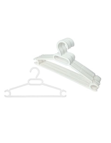 SET 10 PERCHAS MULTIUSOS BLANCAS PLASTICAS