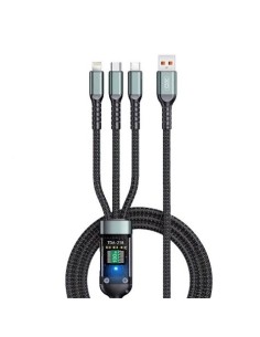 CABLE USB 3 EN 1 LIGHTNING / TIPO-C / MICRO USB) 1.2 METROS