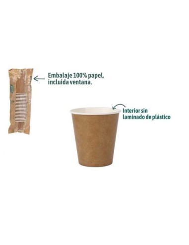 SET 20 VASOS CARTON KRAFT 120CC ALGON
