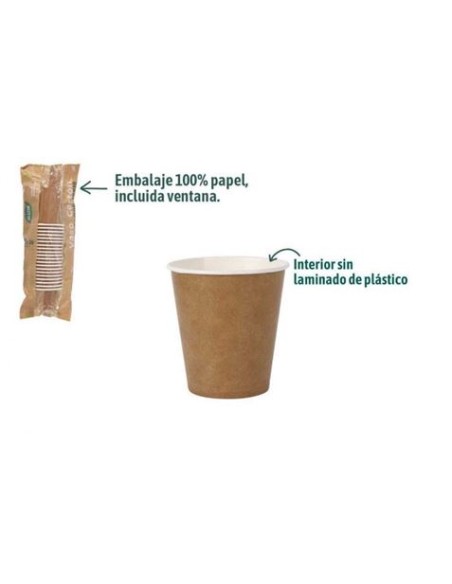 SET 20 VASOS CARTON KRAFT 120CC ALGON