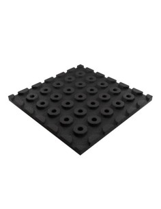 BALDOSA DE CAUCHO ANTITRAUMA 400X400X25MM NEGRA ARTPLAST 2