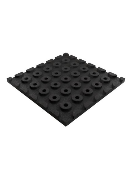 BALDOSA DE CAUCHO ANTITRAUMA 400X400X25MM NEGRA ARTPLAST