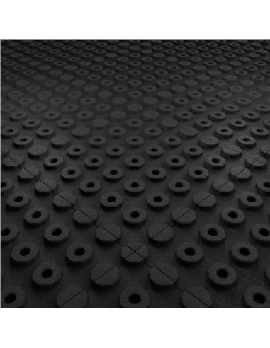 BALDOSA DE CAUCHO ANTITRAUMA 400X400X25MM NEGRA ARTPLAST