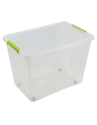 CAJA ORGANIZADORA CON TAPA, RUEDAS Y CIERRES 585X390X410MM ARTPLAST