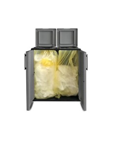 ARMARIO BAJO CON DOBLE TAPA PARA RECICLAJE 680X370X840MM ARTPLAST