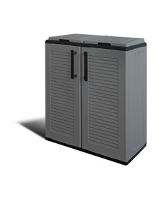 ARMARIO BAJO CON DOBLE TAPA PARA RECICLAJE 680X370X840MM ARTPLAST 2