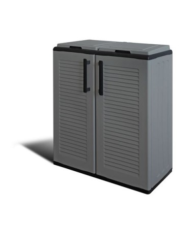ARMARIO BAJO CON DOBLE TAPA PARA RECICLAJE 680X370X840MM ARTPLAST