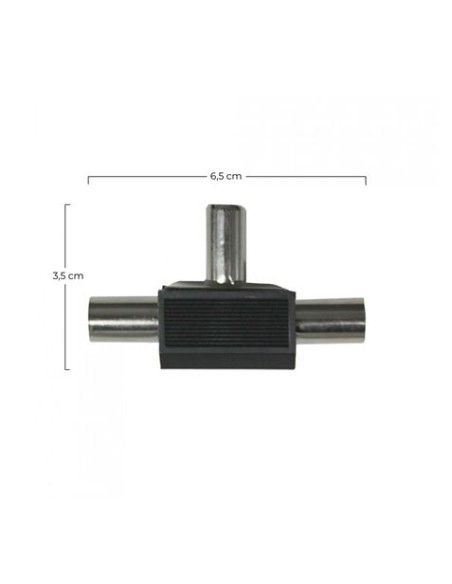 ADAPTADOR INDUCTIVO TV (2 MACHO/1 HEMBRA) NEGRO SEVENON