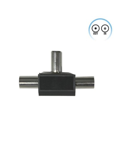 ADAPTADOR INDUCTIVO TV (1 MACHO/2 HEMBRAS) NEGRO SEVENON